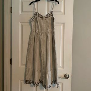 Madewell Midi button front dress
